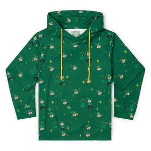RSVLTS They're After Me Lucky Charms! Youth Performance Hoodie in Green — front view