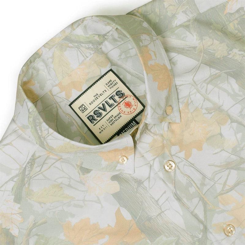 RSVLTS Into the Woods KUNUFLEX Short Sleeve Shirt in Gray — detail 3