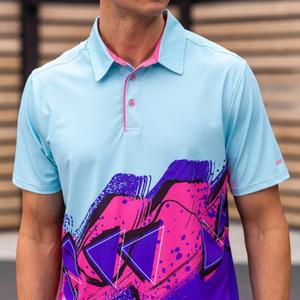 RSVLTS Baseline Hero All-Day Polo in Blue — front view
