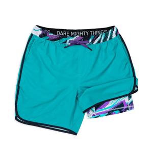 RSVLTS Kitchen Chaos V2 Lined Training Shorts in Green — front view