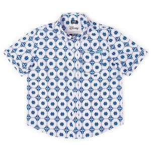 RSVLTS Isle Tile Mickeys Preschool KUNUFLEX Short Sleeve Shirt in Blue — front view