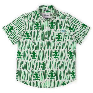 RSVLTS Sand & Squiggles Youth KUNUFLEX Short Sleeve Shirt in Green — front view