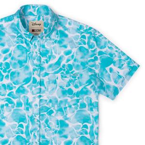 RSVLTS Aqua Mickeys KUNUFLEX Short Sleeve Shirt in Blue — front view