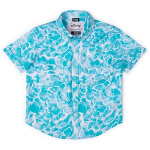 RSVLTS Aqua Mickeys Preschool KUNUFLEX Short Sleeve Shirt in Blue — front view