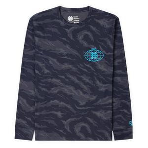 RSVLTS Dare Mighty Things Corp. Long Sleeve Performance Tee in Gray — front view