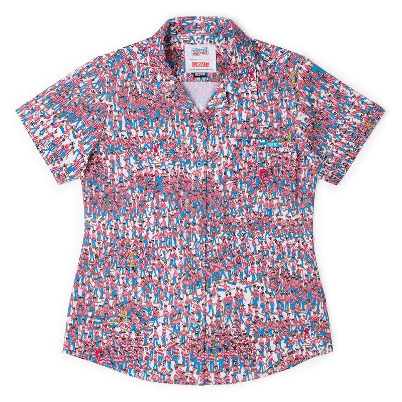 RSVLTS There's Waldo! Women's KUNUFLEX Short Sleeve Shirt in Multicolor — detail 2