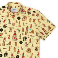RSVLTS Big Top Waldo KUNUFLEX Short Sleeve Shirt in Yellow — front view