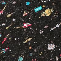 RSVLTS Waldo in Space KUNUFLEX Short Sleeve Shirt in Black — detail 3