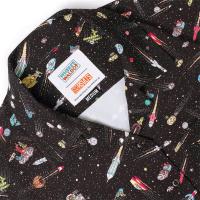 RSVLTS Waldo in Space Women's KUNUFLEX Short Sleeve Shirt in Black — detail 6
