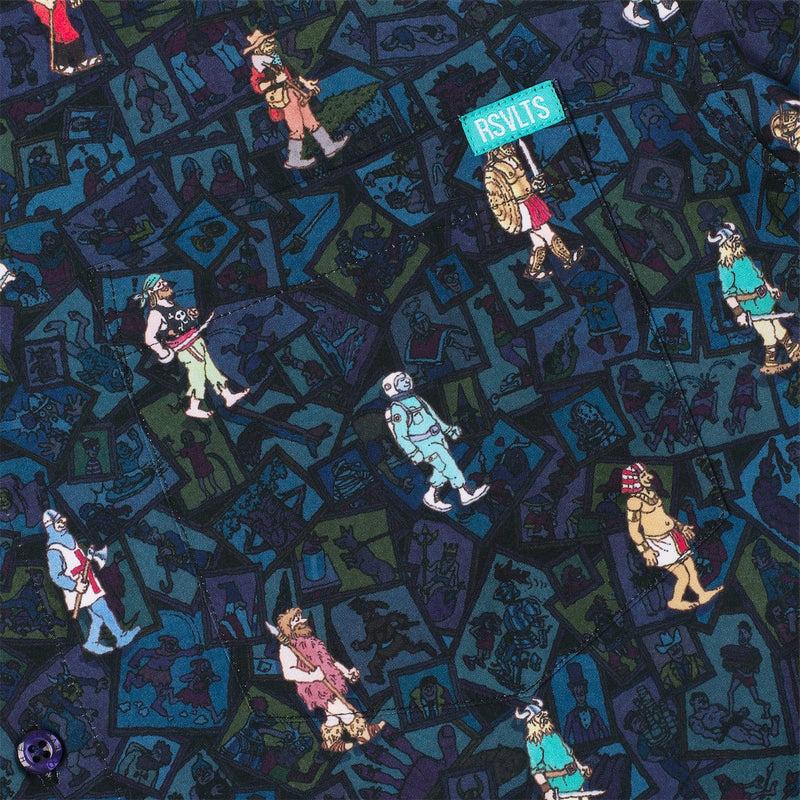 RSVLTS When's Waldo? KUNUFLEX Short Sleeve Shirt in Blue — detail 3