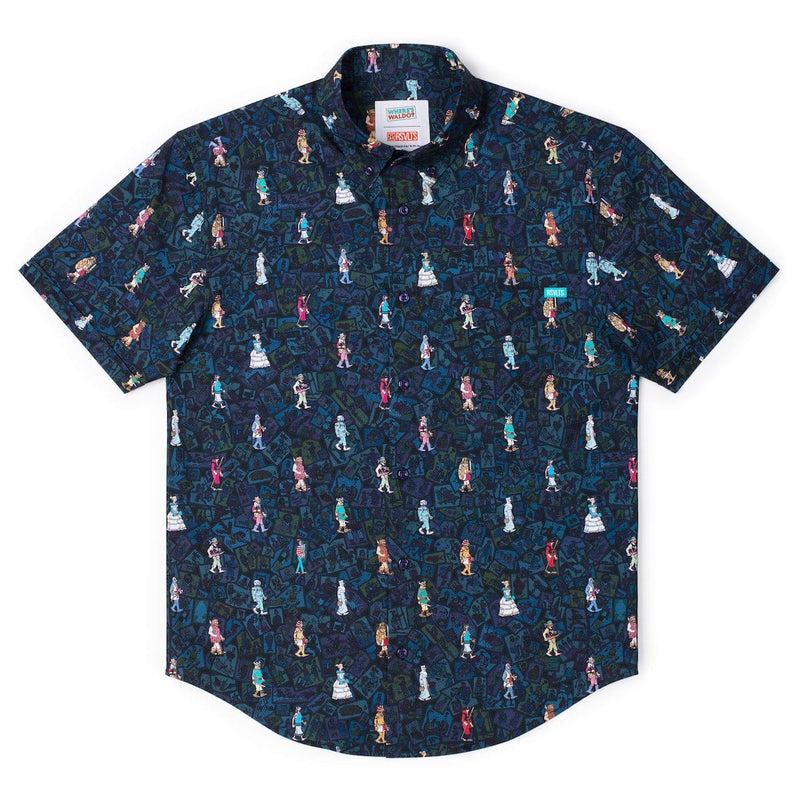 RSVLTS When's Waldo? KUNUFLEX Short Sleeve Shirt in Blue — detail 5