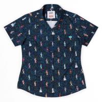 RSVLTS When's Waldo? Women's KUNUFLEX Short Sleeve Shirt in Blue — detail 2