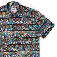 RSVLTS The Corridors of Time KUNUFLEX Short Sleeve Shirt in Multicolor — front view