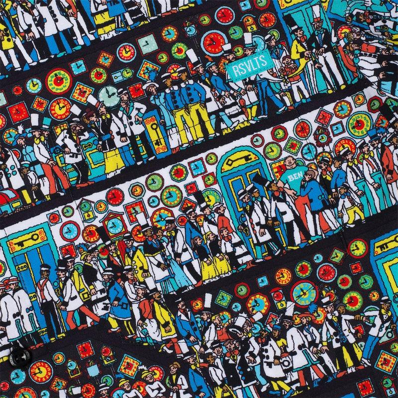 RSVLTS The Corridors of Time KUNUFLEX Short Sleeve Shirt in Multicolor — detail 3