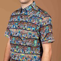 RSVLTS The Corridors of Time KUNUFLEX Short Sleeve Shirt in Multicolor — detail 4