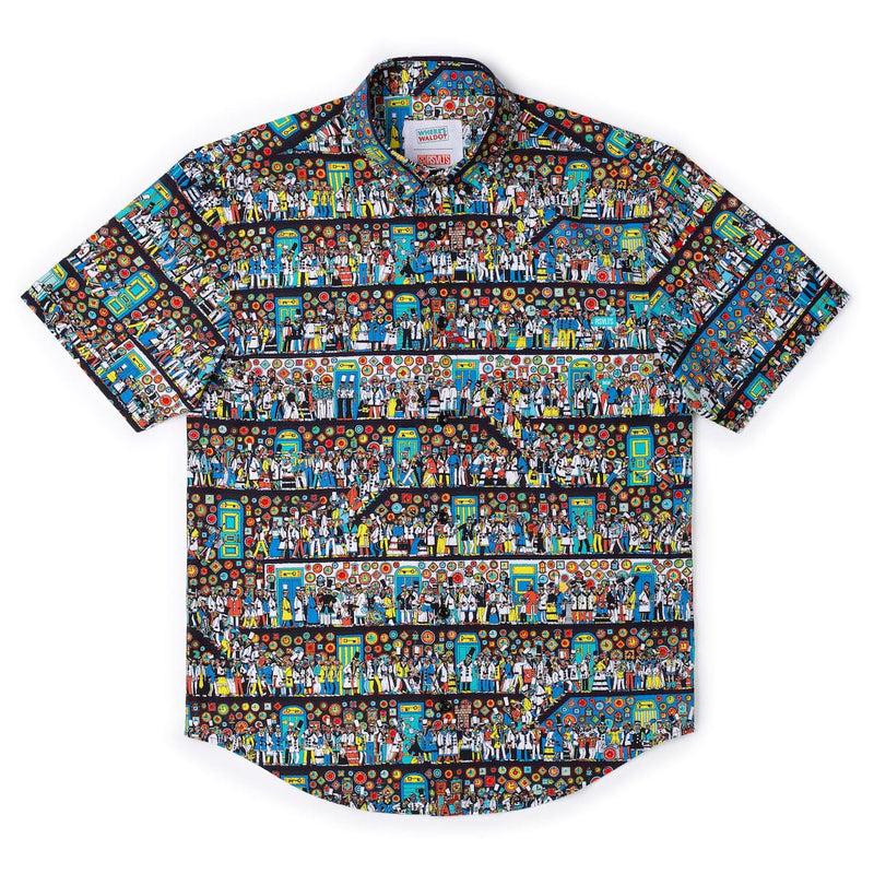 RSVLTS The Corridors of Time KUNUFLEX Short Sleeve Shirt in Multicolor — detail 5