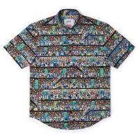 RSVLTS The Corridors of Time KUNUFLEX Short Sleeve Shirt in Multicolor — detail 5