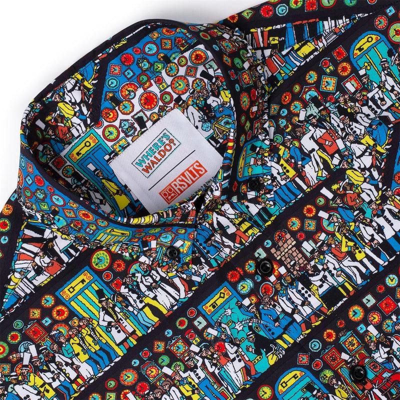 RSVLTS The Corridors of Time KUNUFLEX Short Sleeve Shirt in Multicolor — detail 6