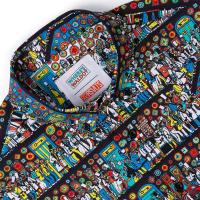 RSVLTS The Corridors of Time KUNUFLEX Short Sleeve Shirt in Multicolor — detail 6