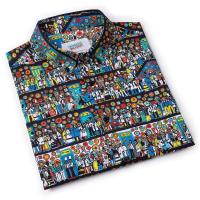RSVLTS The Corridors of Time KUNUFLEX Short Sleeve Shirt in Multicolor — detail 8