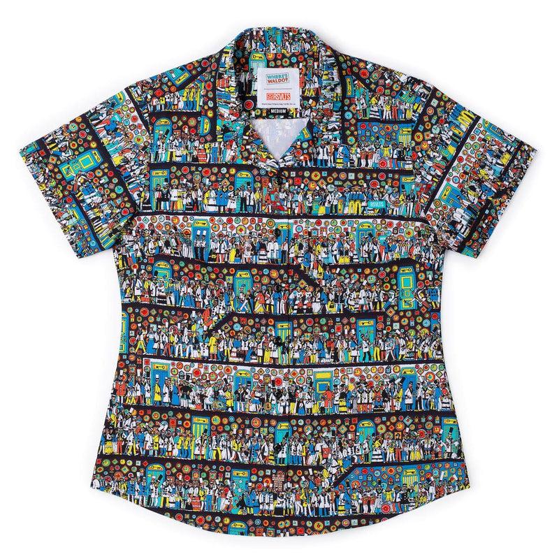 RSVLTS The Corridors of Time Women's KUNUFLEX Short Sleeve Shirt in Multicolor — detail 2