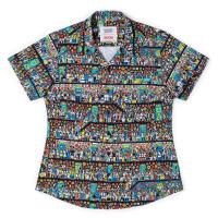 RSVLTS The Corridors of Time Women's KUNUFLEX Short Sleeve Shirt in Multicolor — detail 2