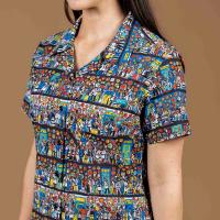RSVLTS The Corridors of Time Women's KUNUFLEX Short Sleeve Shirt in Multicolor — detail 3