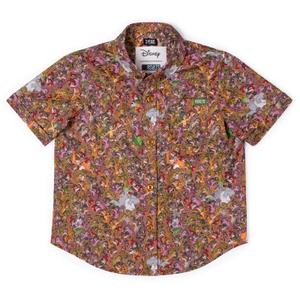 RSVLTS Monkey Business Preschool KUNUFLEX Short Sleeve Shirt in Brown — front view