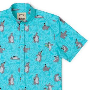 RSVLTS Bare Necessities KUNUFLEX Short Sleeve Shirt in Blue — front view