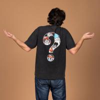 RSVLTS The Man in Question Vintage Crewneck Tee in Black — detail 5