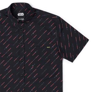 RSVLTS Renegade Blades KUNUFLEX Short Sleeve Shirt in Black — front view