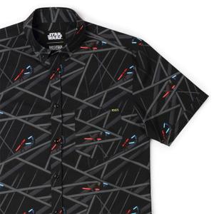 RSVLTS The Fall of Mandalore KUNUFLEX Short Sleeve Shirt in Black — front view