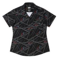 RSVLTS The Fall of Mandalore Women's KUNUFLEX Short Sleeve Shirt in Black — front view