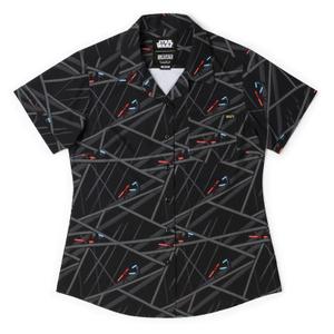 RSVLTS The Fall of Mandalore Women's KUNUFLEX Short Sleeve Shirt in Black — front view