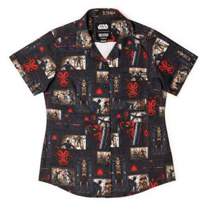 RSVLTS Only the Strongest Shall Rule Women's KUNUFLEX Short Sleeve Shirt in Black — front view