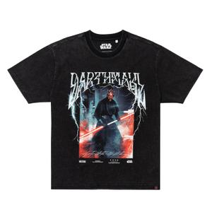 RSVLTS Maul Metal Vintage Crewneck Tee in Black — front view