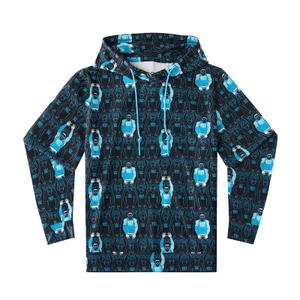 RSVLTS YEET! Youth Performance Hoodie in Blue — front view
