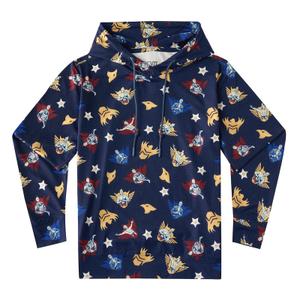 RSVLTS Rhode to Glory Youth Performance Hoodie in Blue — front view