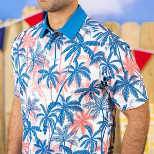 RSVLTS Palmerica All-Day Polo in Blue — front view