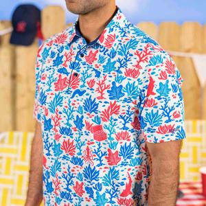 RSVLTS O Say Can You Sea All-Day Polo in Blue — front view