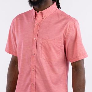 RSVLTS Sorbet KUNUFLEX Short Sleeve Shirt in Pink — front view