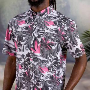 RSVLTS Totally Glitchin' KUNUFLEX Short Sleeve Shirt in Black — front view