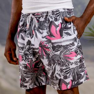 RSVLTS Totally Glitchin' Hybrid Shorts in Black — front view