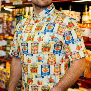 RSVLTS Sunday Sauce KUNUFLEX Short Sleeve Shirt in Multicolor — front view