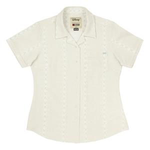 RSVLTS Boardwalk Mickeys Women's Stretch Seersucker Short Sleeve Shirt — front view