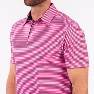 RSVLTS Laser Precision All-Day Polo in Red — front view