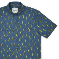 RSVLTS Extra Dirty KUNUFLEX Short Sleeve Shirt in Blue — detail 2