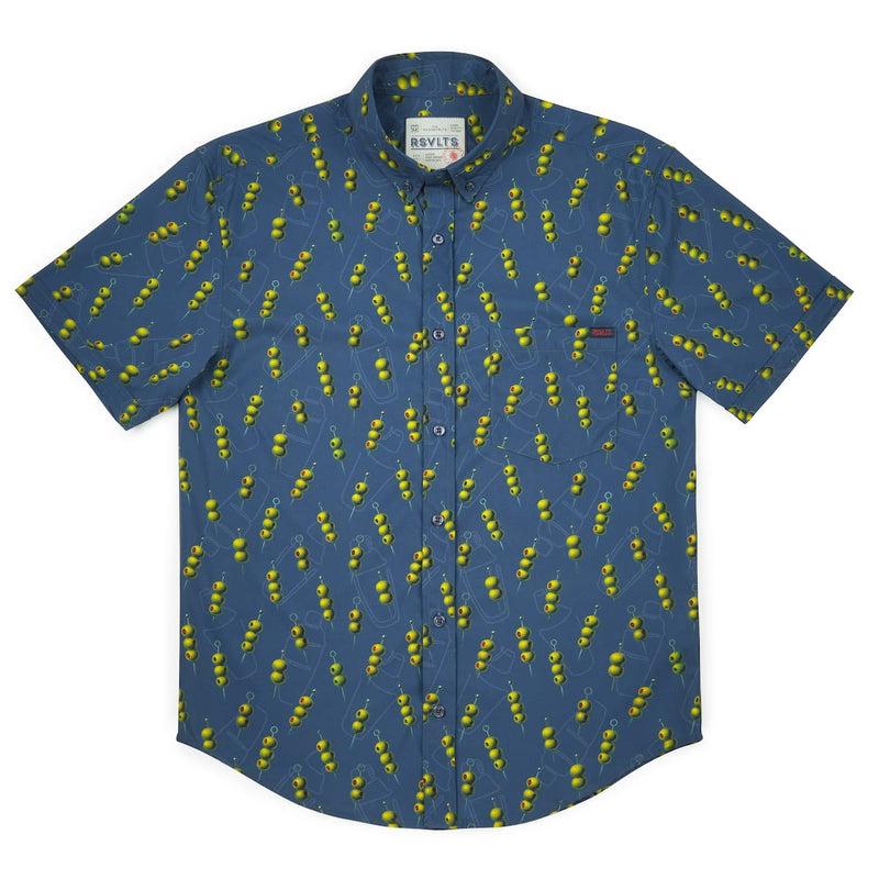 RSVLTS Extra Dirty KUNUFLEX Short Sleeve Shirt in Blue — detail 5