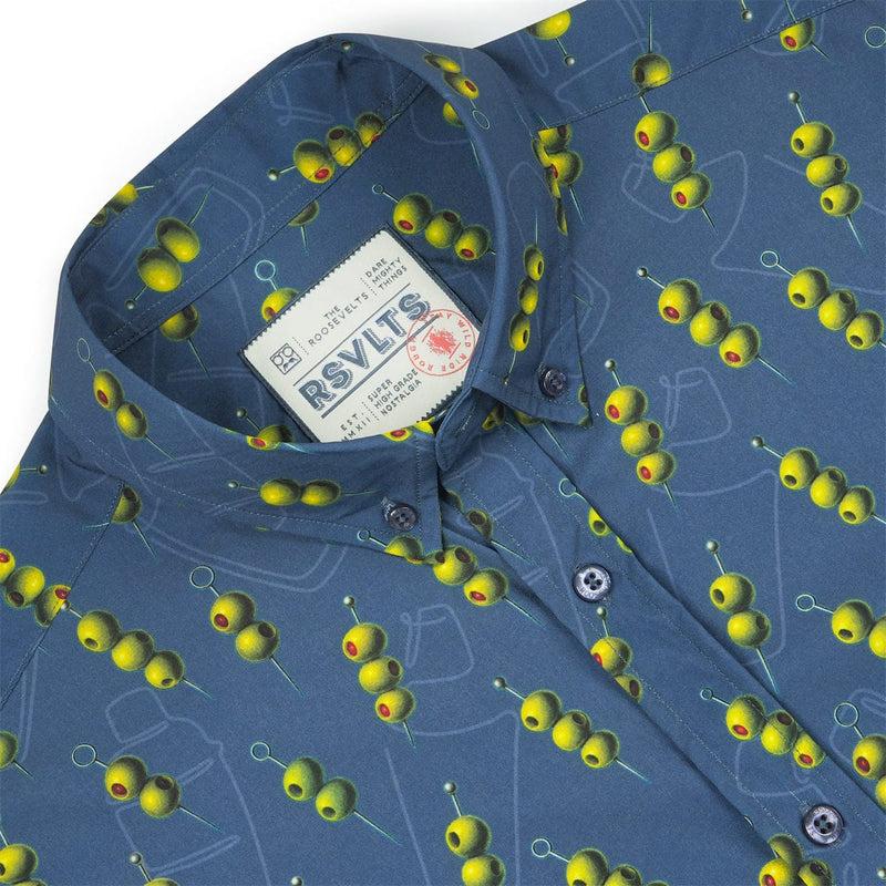 RSVLTS Extra Dirty KUNUFLEX Short Sleeve Shirt in Blue — detail 6