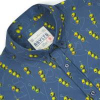 RSVLTS Extra Dirty KUNUFLEX Short Sleeve Shirt in Blue — detail 6